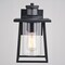 Vaxcel Geneva 7-in. W 1 Light Black Motion Sensor Dusk to Dawn Outdoor Wall Lantern Clear Glass T0729 - alternate 5